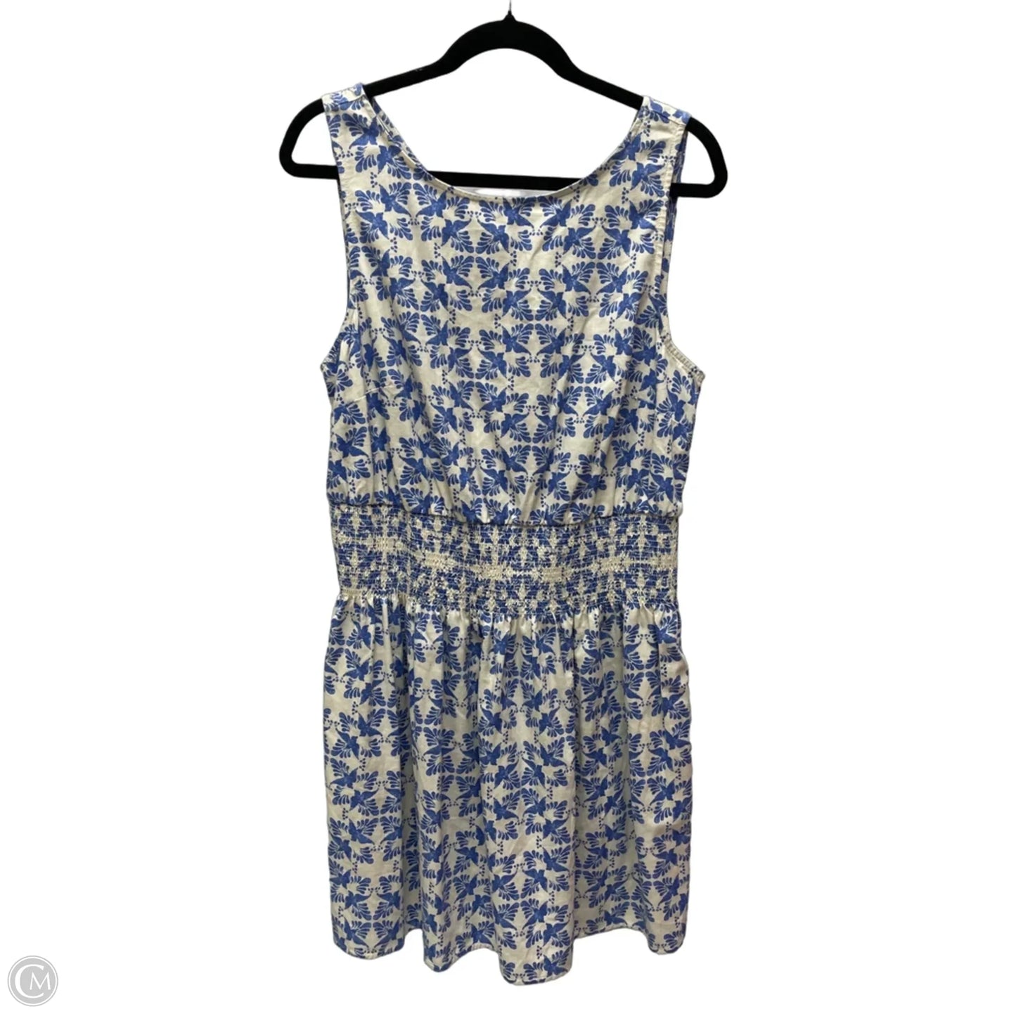 Dress Casual Short By Universal Thread In Blue & Cream, Size: L