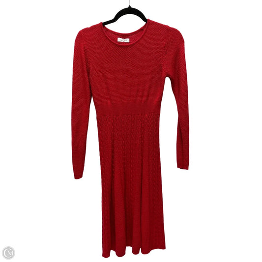 Dress Sweater By Calvin Klein In Red, Size: S