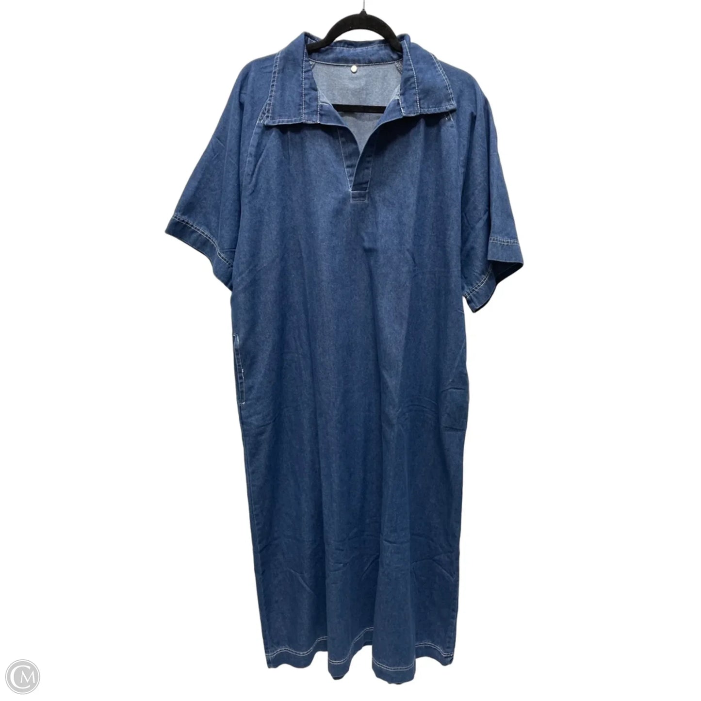 Dress Casual Maxi By Clothes Mentor In Blue Denim, Size: Xl