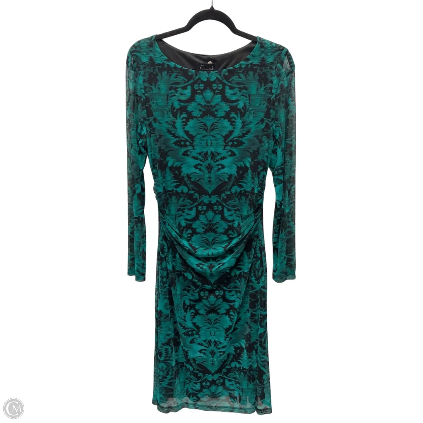 Dress Party Midi By Connected Apparel In Black & Green, Size: M