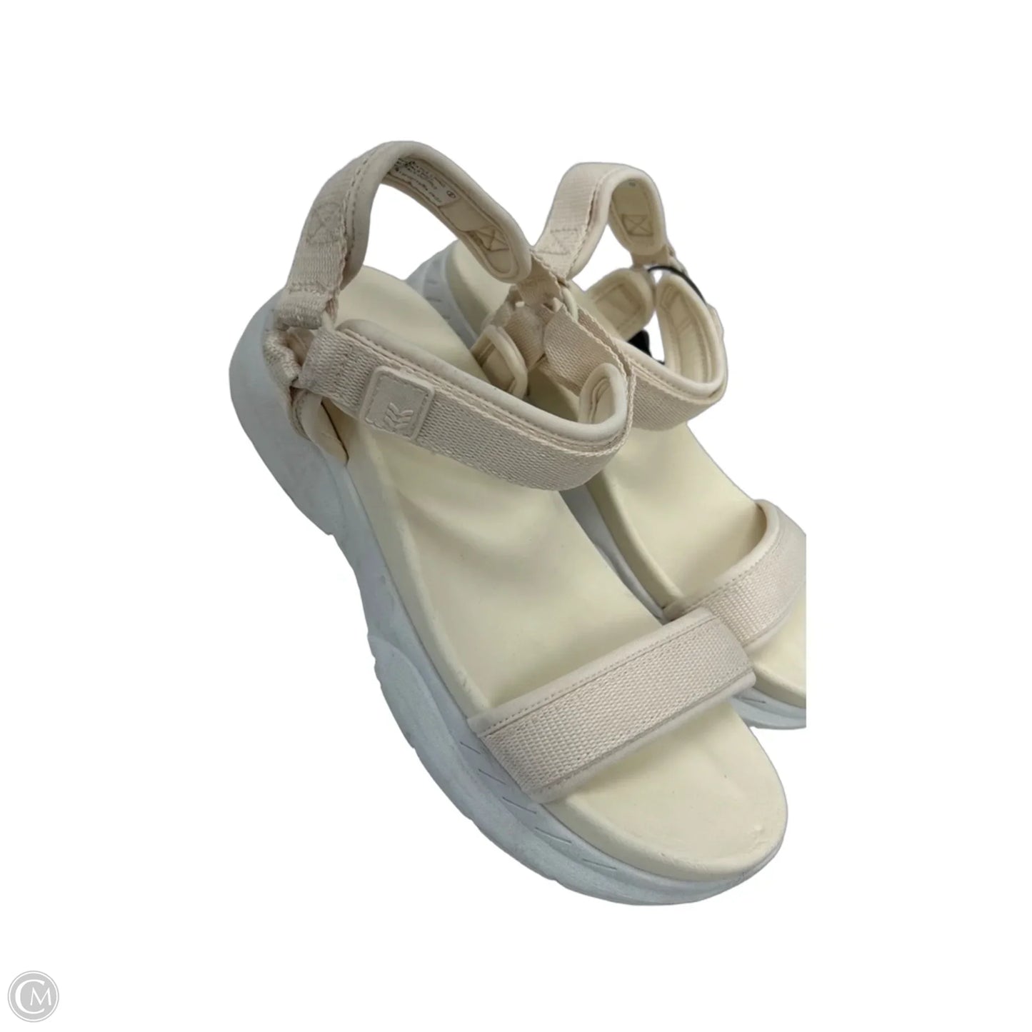 Sandals Sport By Clothes Mentor In Cream & White, Size: 9