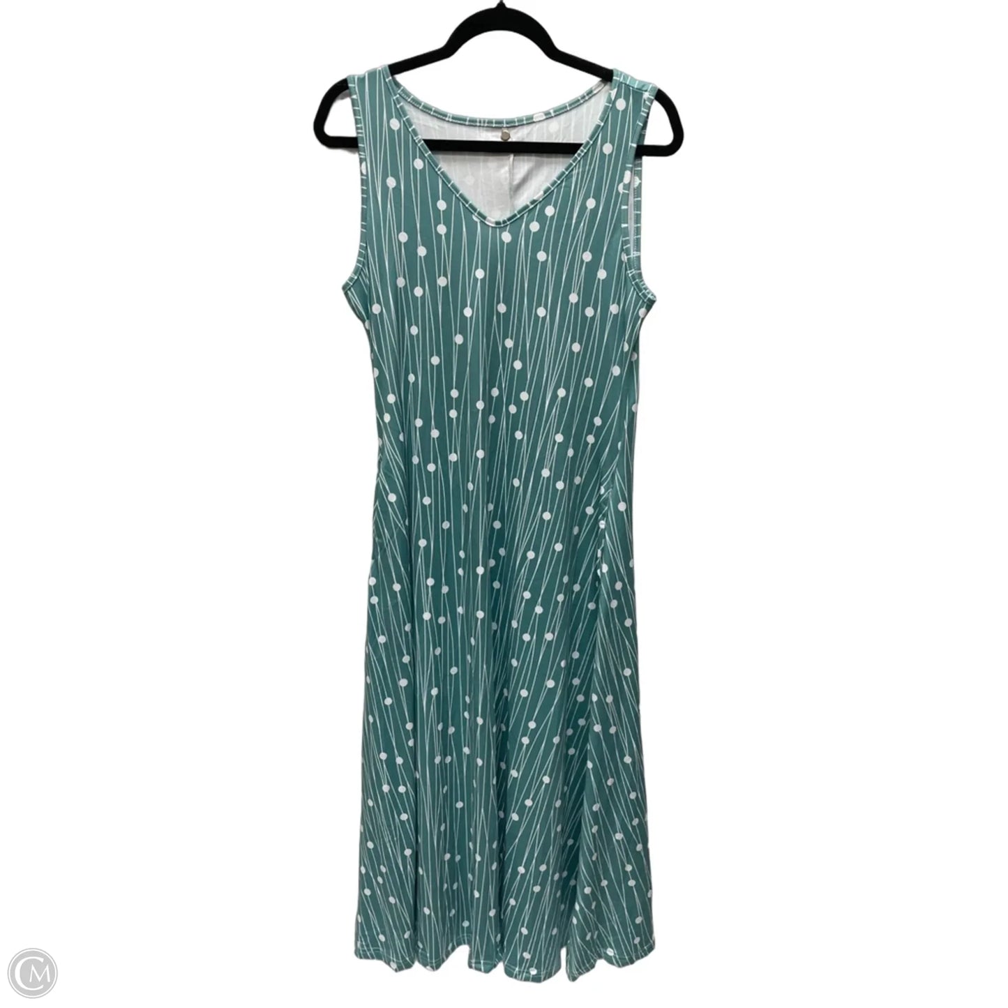 Dress Casual Maxi By Clothes Mentor In Green & White, Size: M