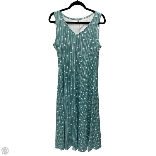 Dress Casual Maxi By Clothes Mentor In Green & White, Size: M