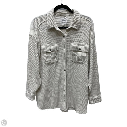 Top Long Sleeve Basic By Aerie In Cream, Size: M