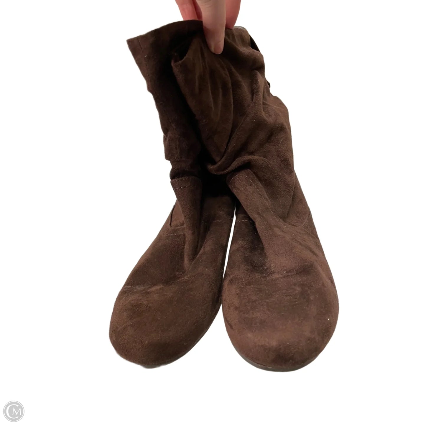 Boots Ankle Flats By Xappeal In Brown, Size: 10