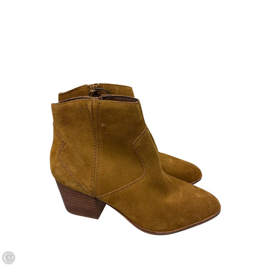 Boots Ankle Heels By Aldo In Tan, Size: 8.5