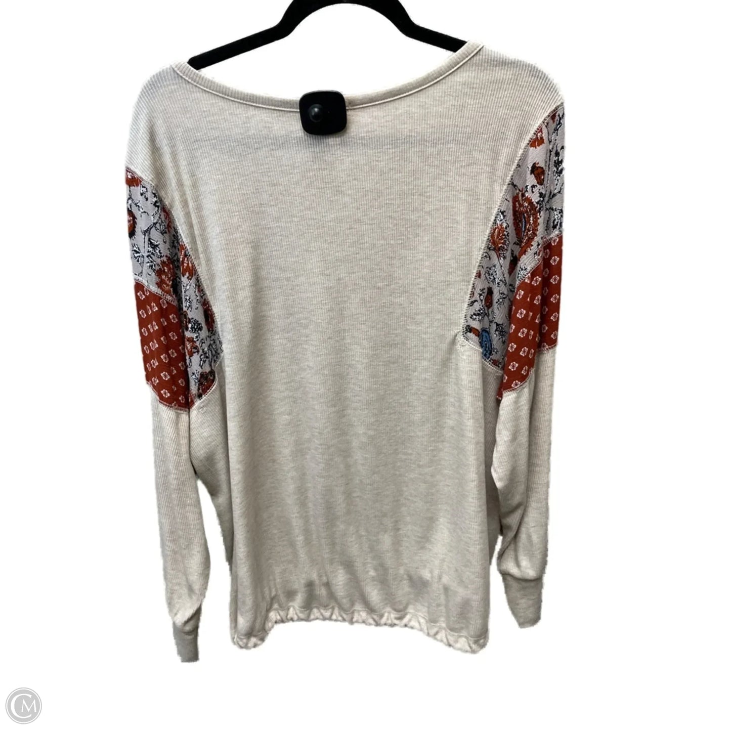 Top Long Sleeve By Ava James In Tan, Size: 1x