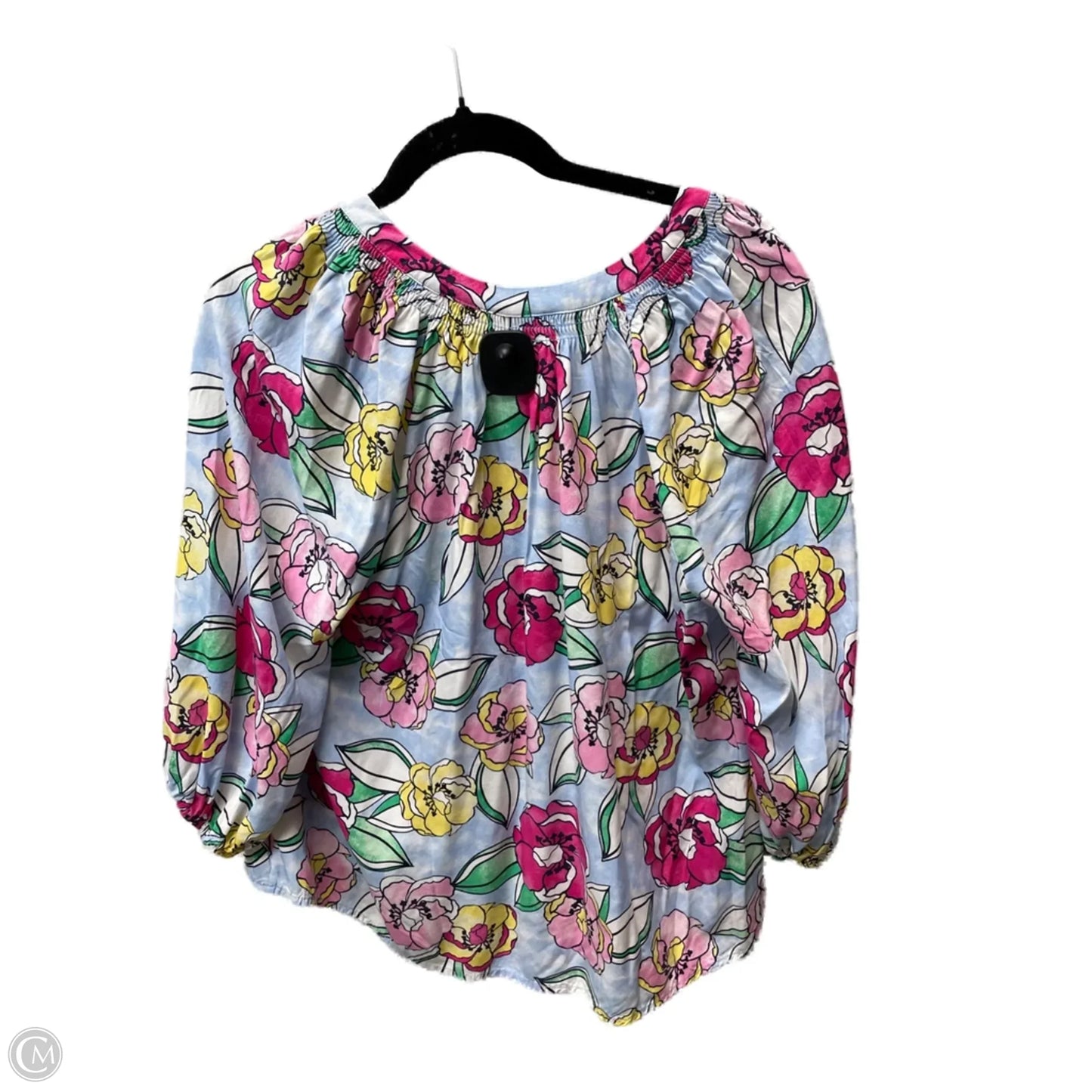 Top 3/4 Sleeve By Crown And Ivy In Floral Print, Size: Xlp