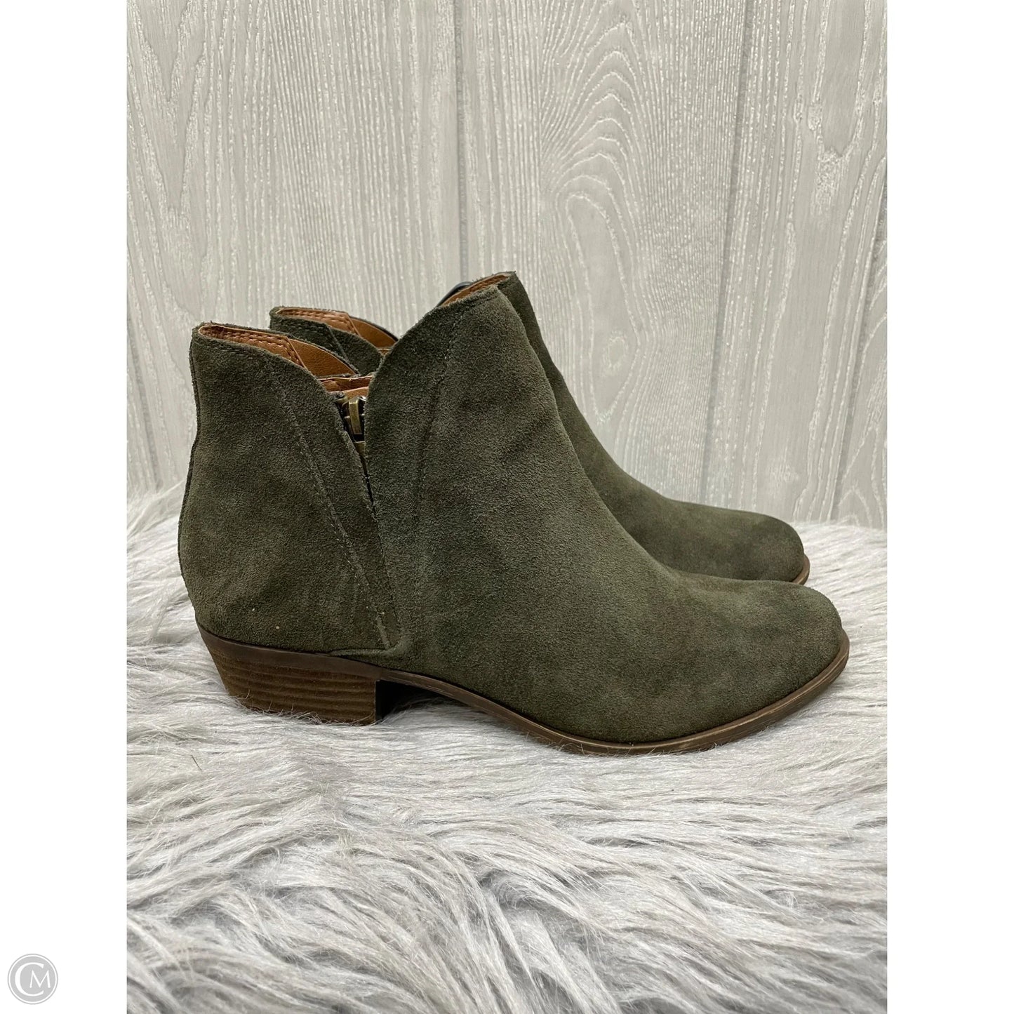 Boots Ankle Heels By Lucky Brand In Green, Size: 10