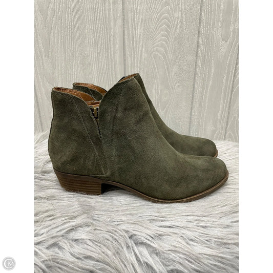 Boots Ankle Heels By Lucky Brand In Green, Size: 10