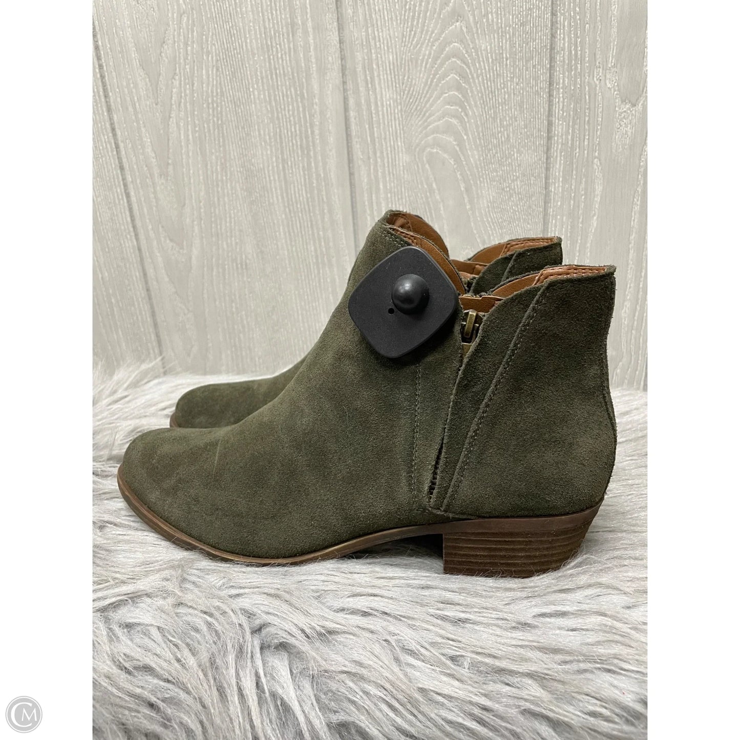 Boots Ankle Heels By Lucky Brand In Green, Size: 10