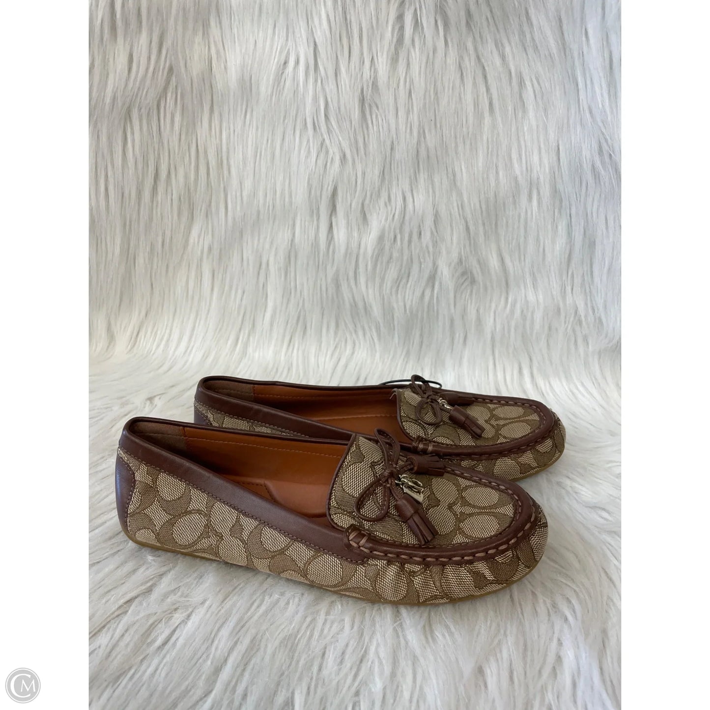 Shoes Designer By Coach In Brown & Tan, Size: 8