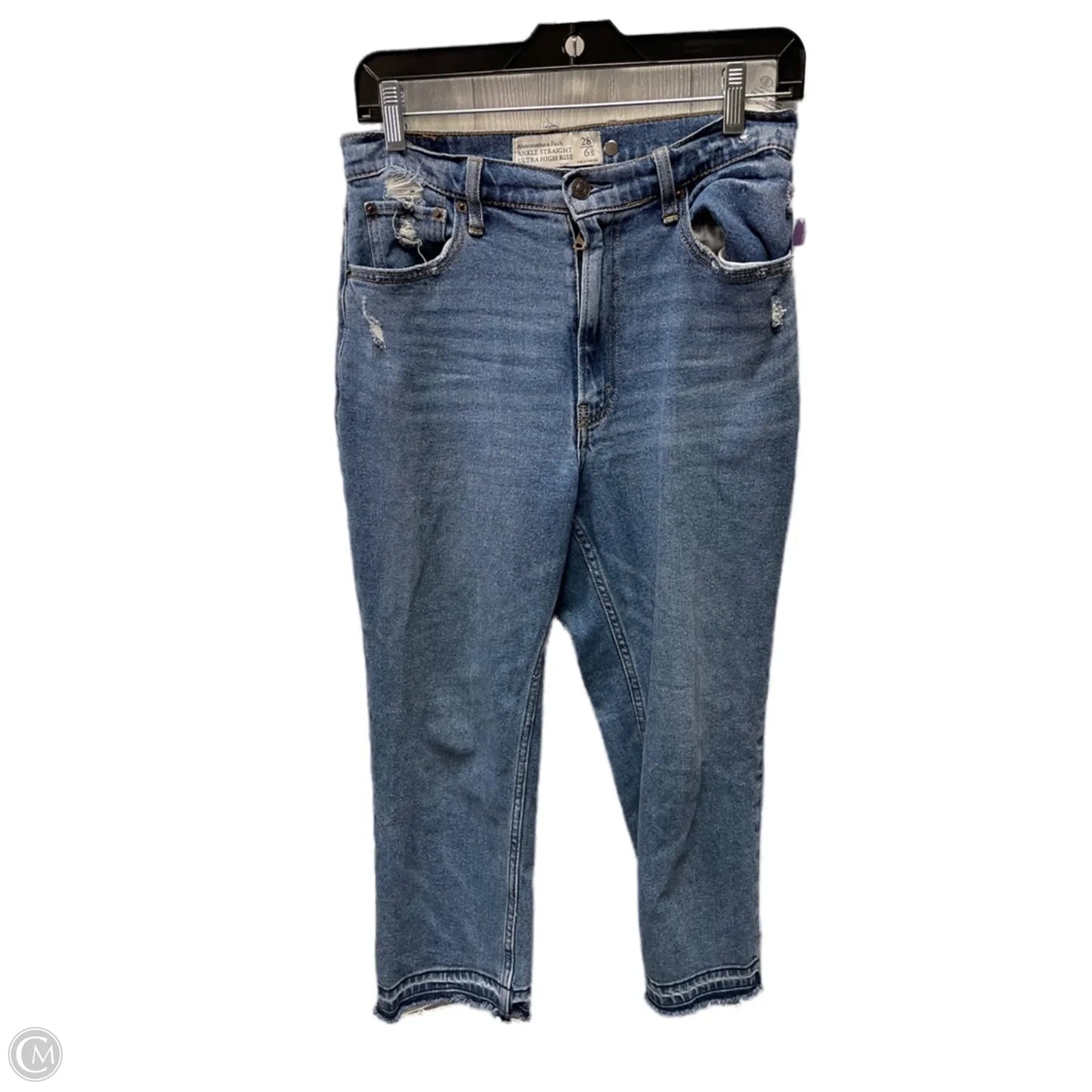 Jeans Straight By Abercrombie And Fitch In Blue, Size: 6