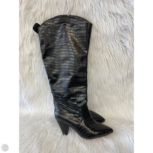 Boots Knee Heels By Eloquii In Black, Size: 10