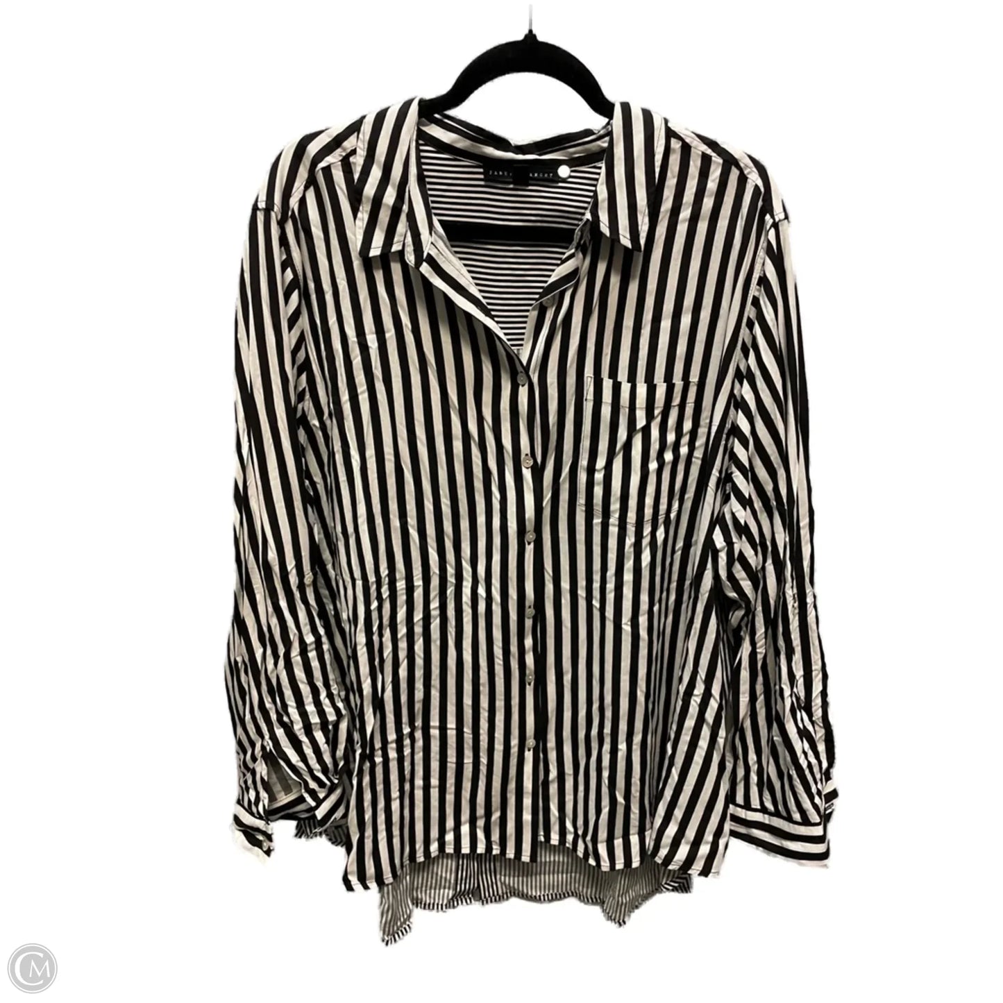 Top Long Sleeve By Jane And Delancey In Striped Pattern, Size: 2x