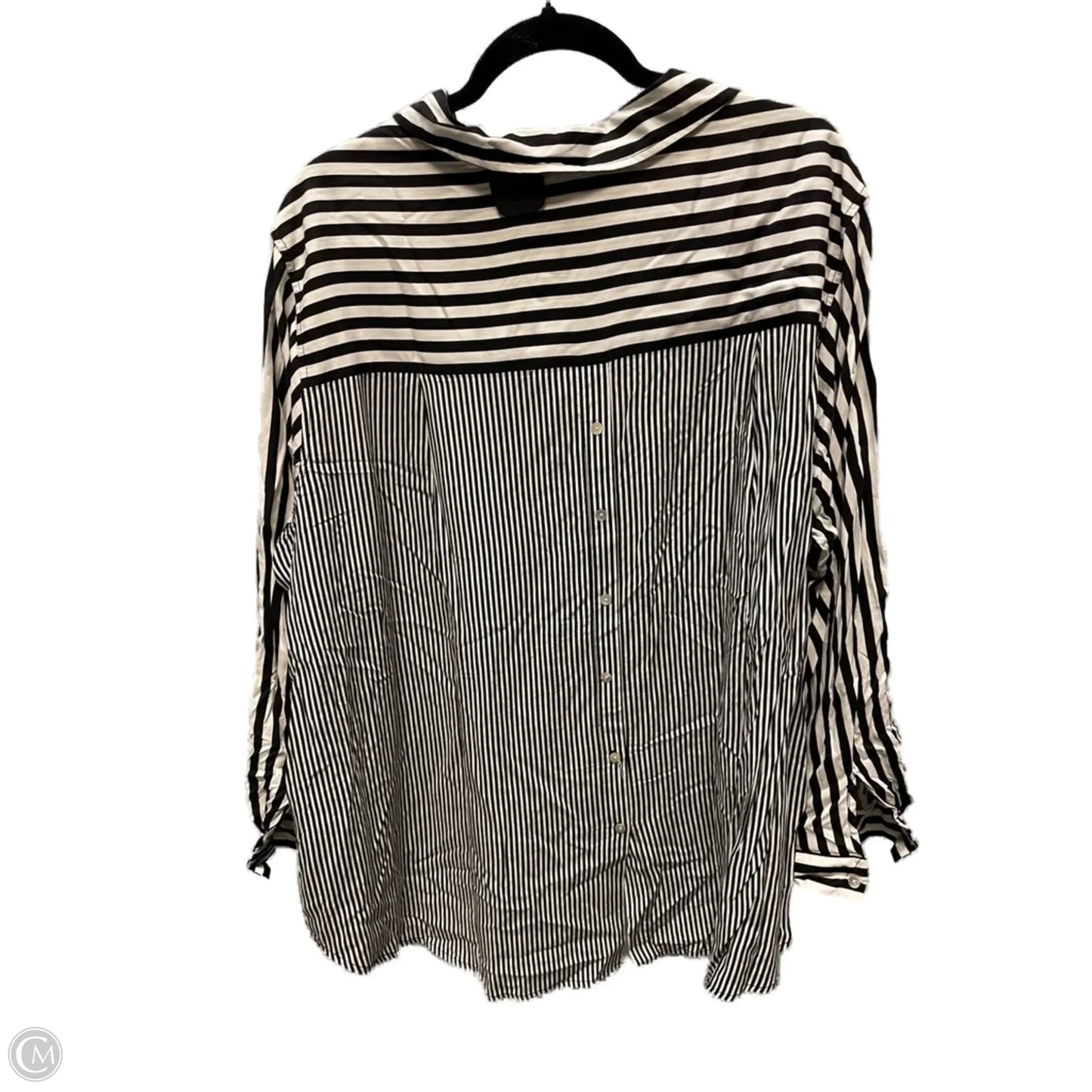 Top Long Sleeve By Jane And Delancey In Striped Pattern, Size: 2x