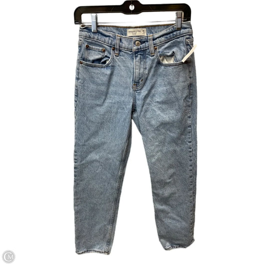 Jeans Straight By Abercrombie And Fitch In Blue Denim, Size: 2
