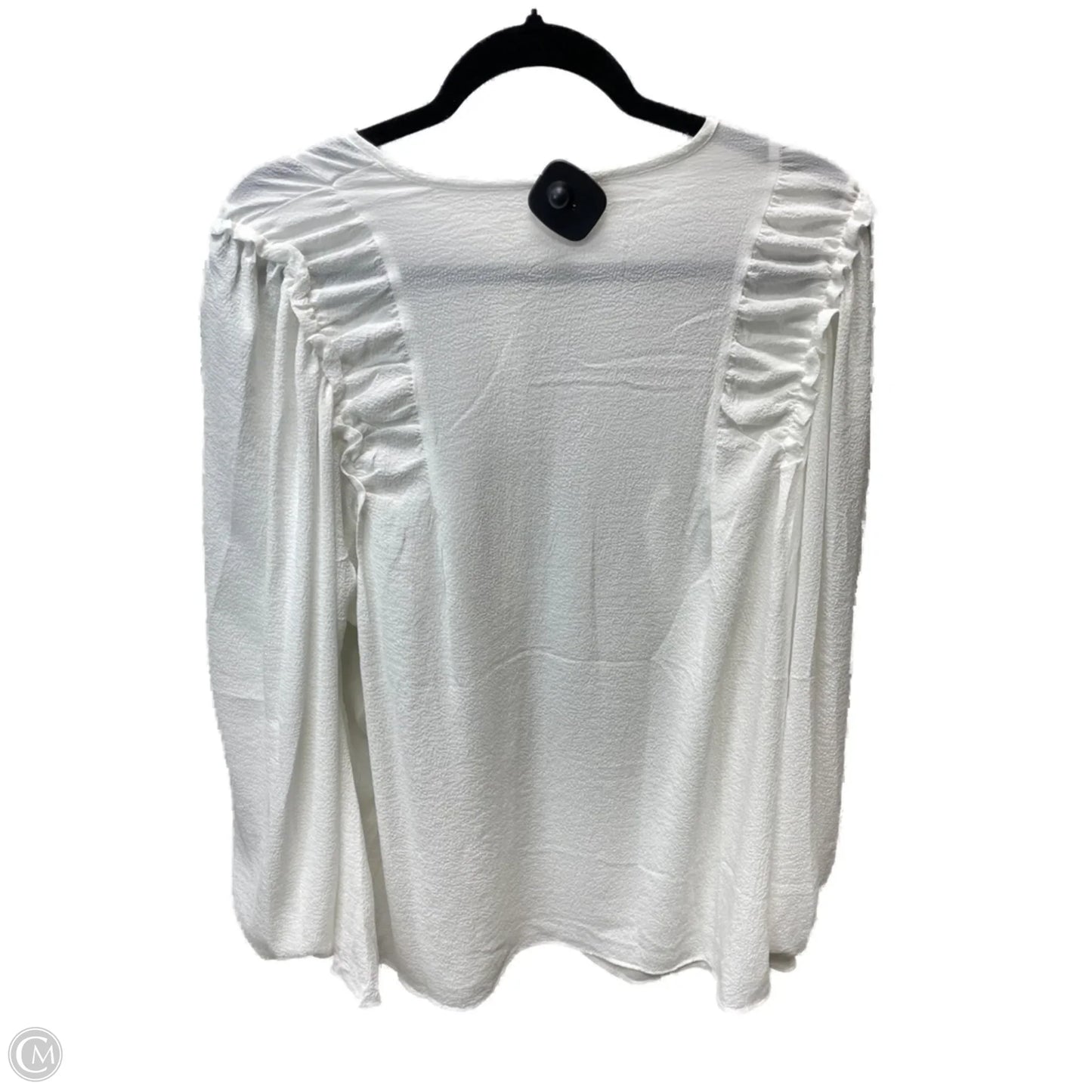 Blouse Long Sleeve By Max Studio In White, Size: Xl