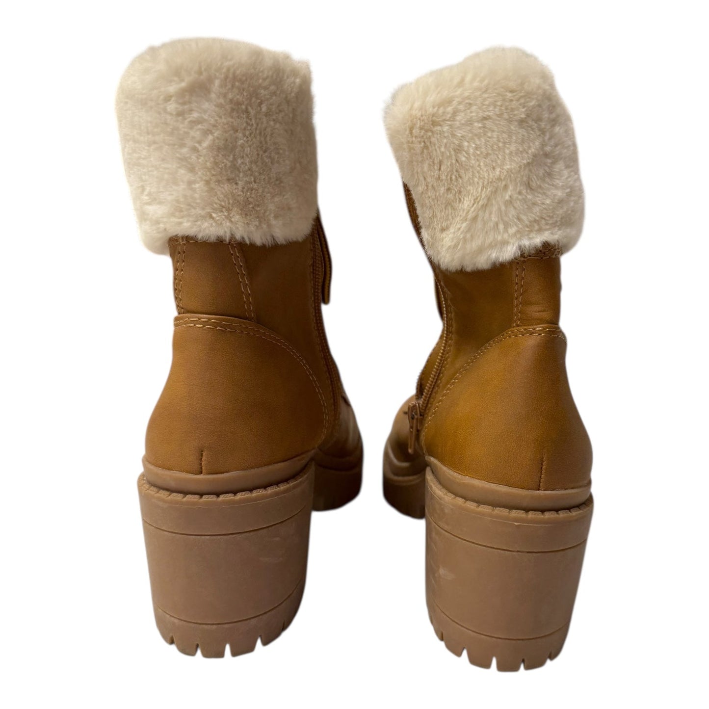 Boots Ankle Heels By Cme In Brown, Size:8