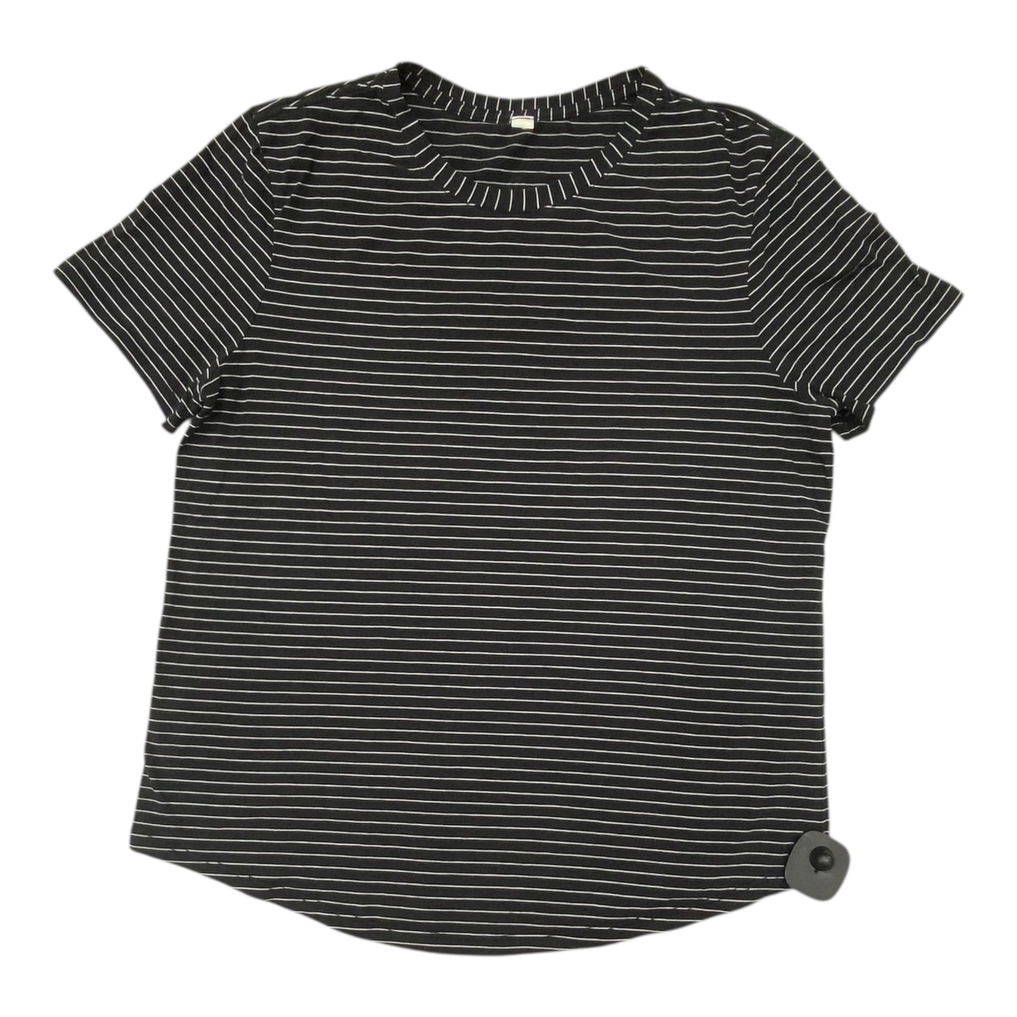 Athletic Top Ss By Lululemon In Striped Pattern, Size:S