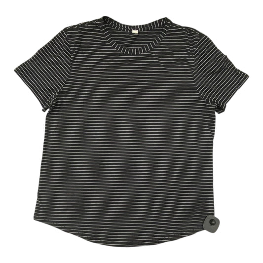 Athletic Top Ss By Lululemon In Striped Pattern, Size:S