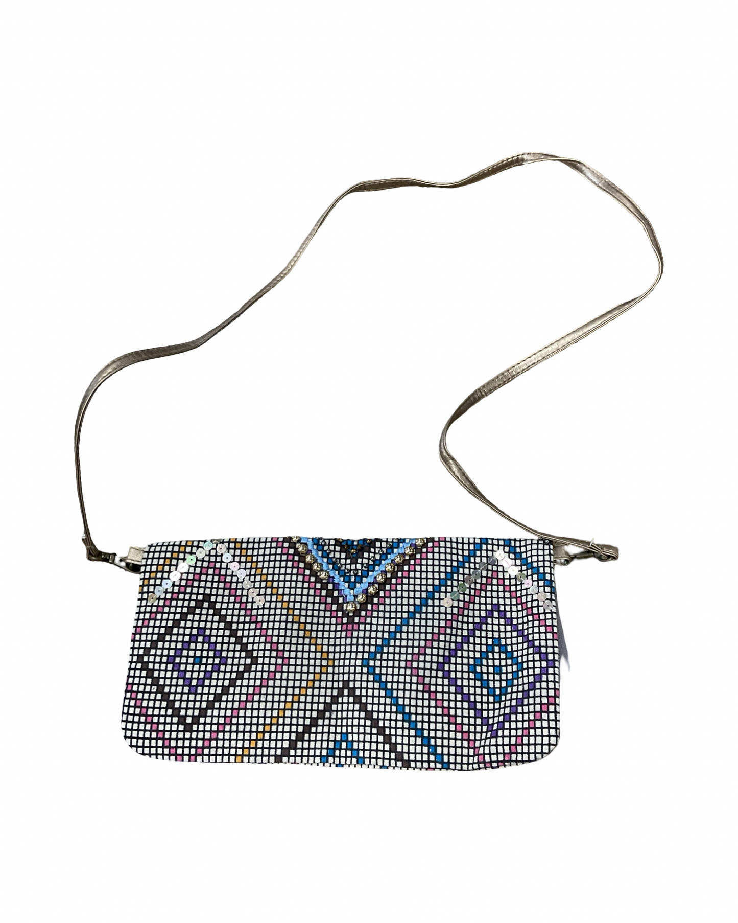 Crossbody By Clothes Mentor In Blue & Brown, Size:Small