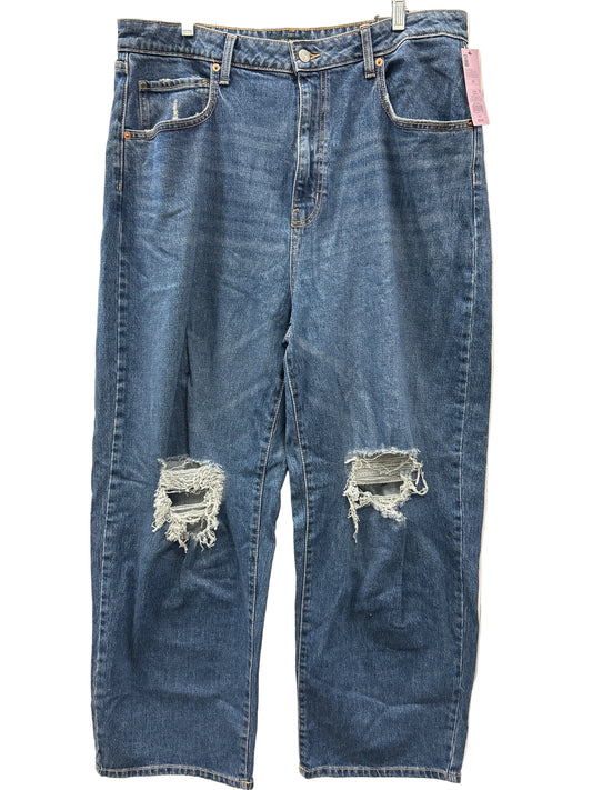 Jeans Wide Leg By Wild Fable In Blue Denim, Size:18