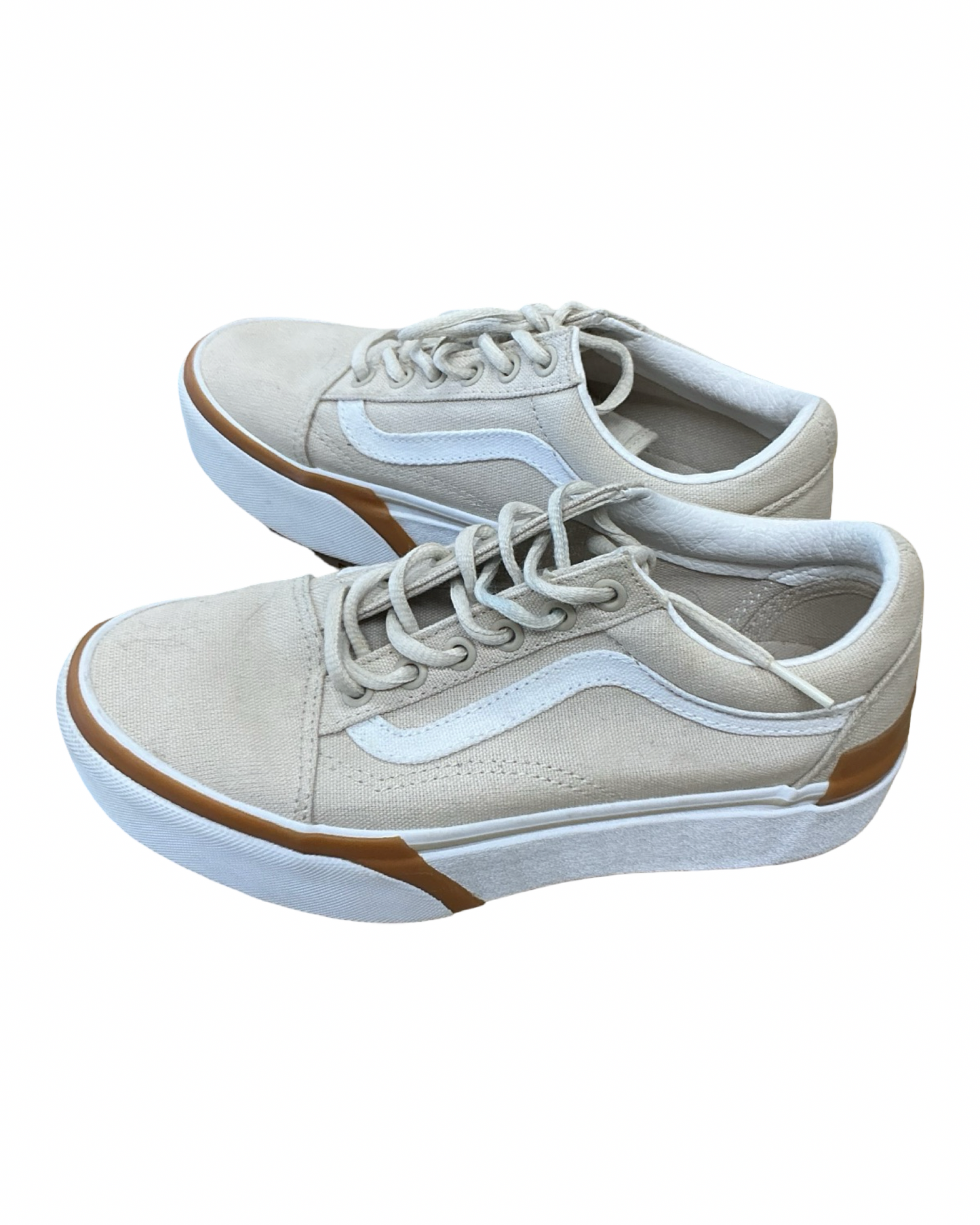 Shoes Sneakers By Vans In Tan, Size:7