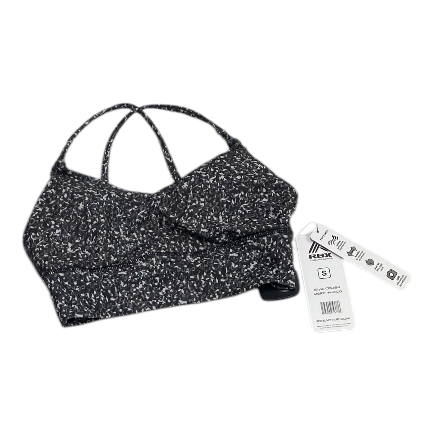 Athletic Bra By Rbx In Grey & White, Size:S