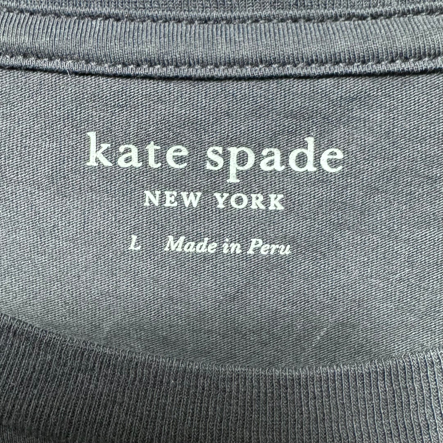 Tennis Ball T-Shirt Designer By Kate Spade In Navy, Size: L