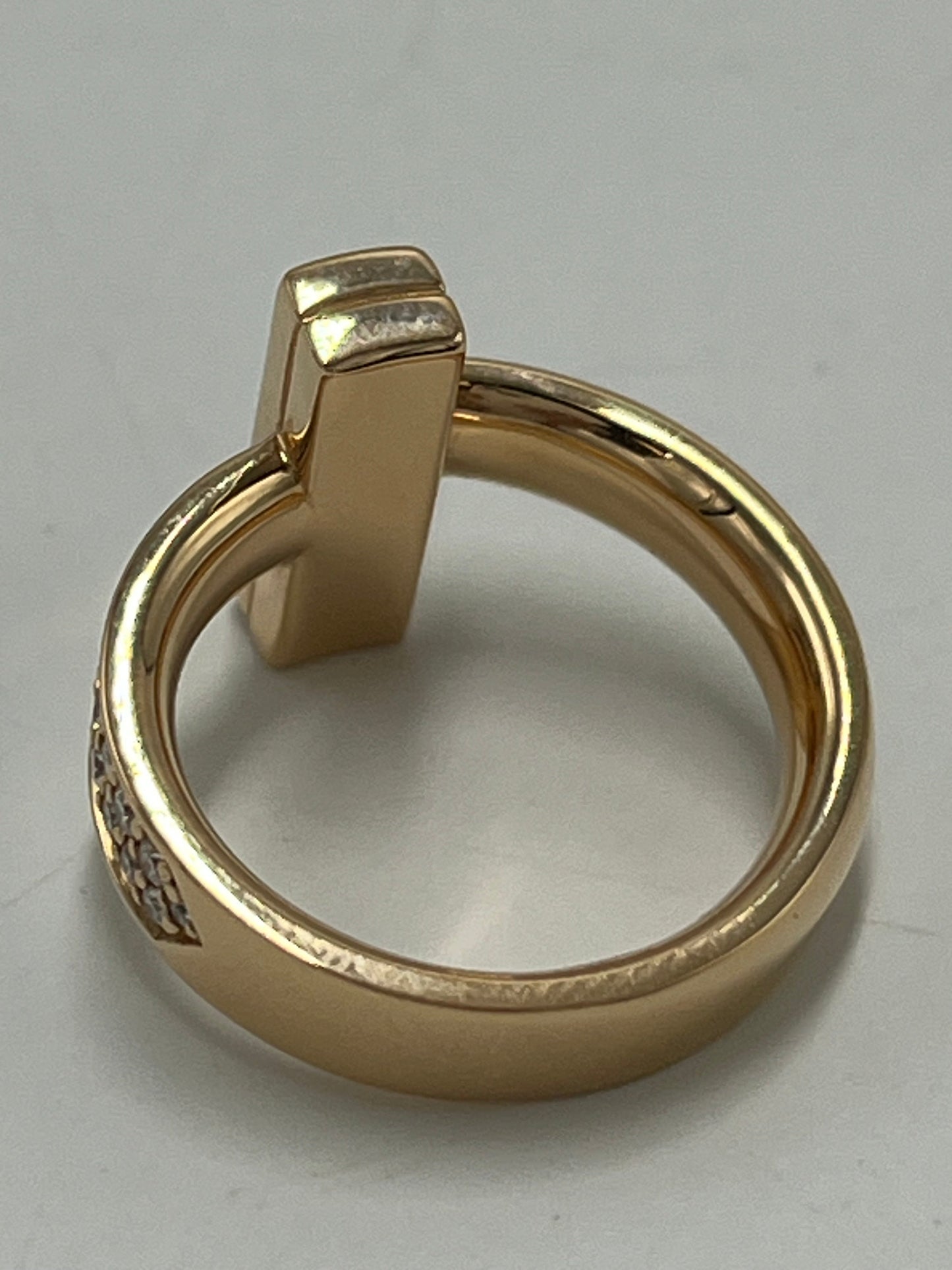 Tiffany & Company T1 Diamond 18K Luxury Designer Ring, Size: 6