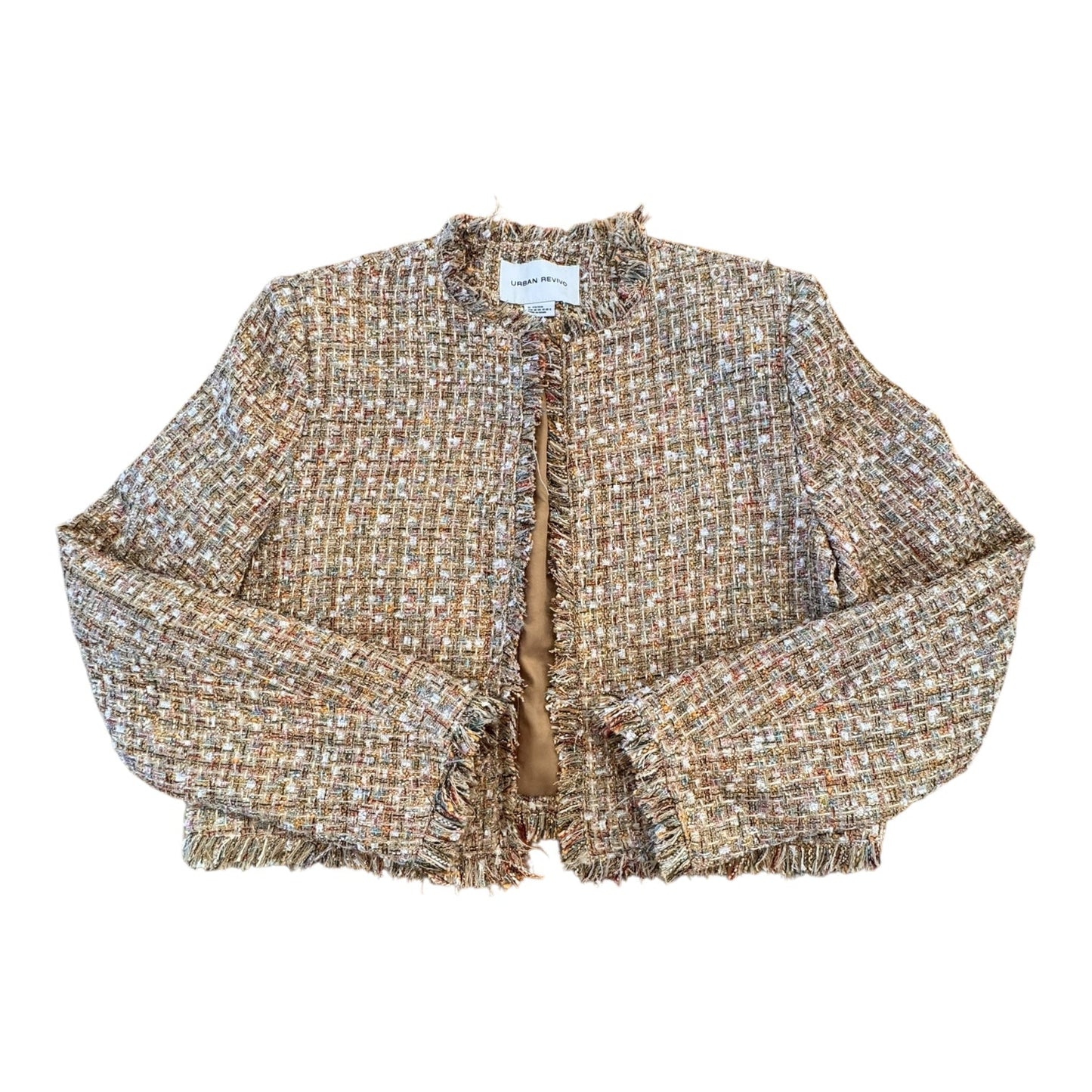 Blazer By URBAN REVIVO In Gold, Size:M