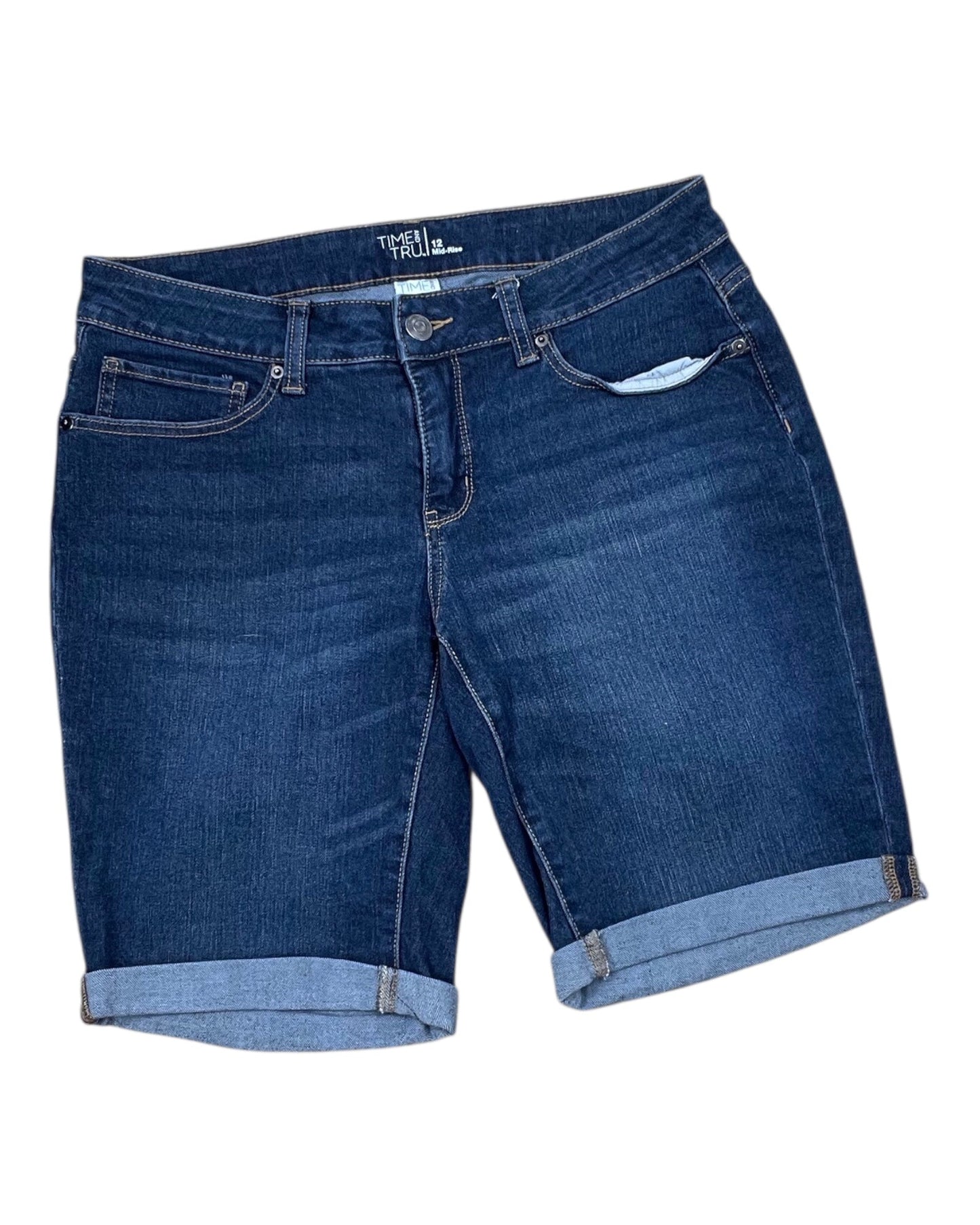 Shorts By Time And Tru In Blue Denim, Size:12