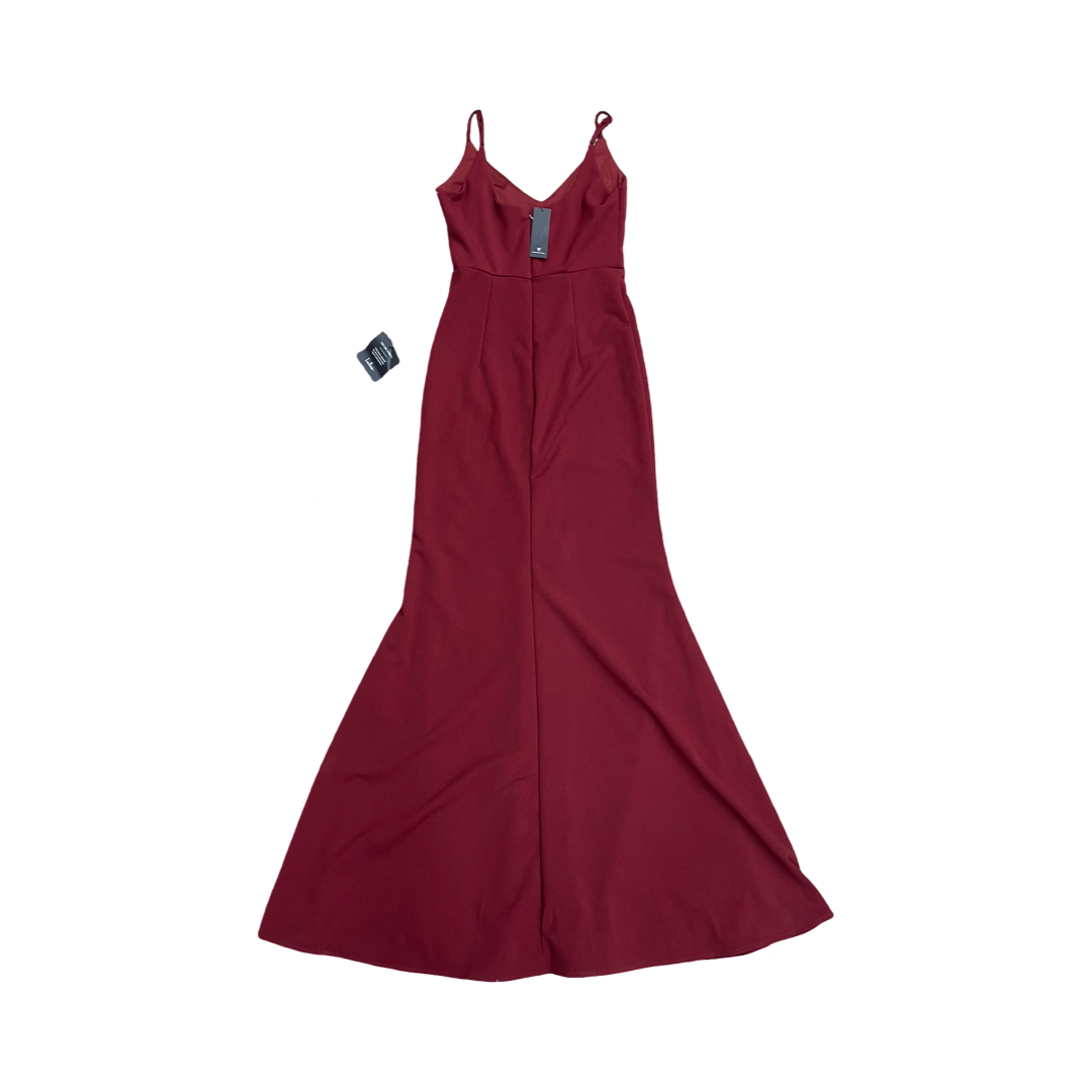 Dress Party Long By Lulus In Maroon, Size:S