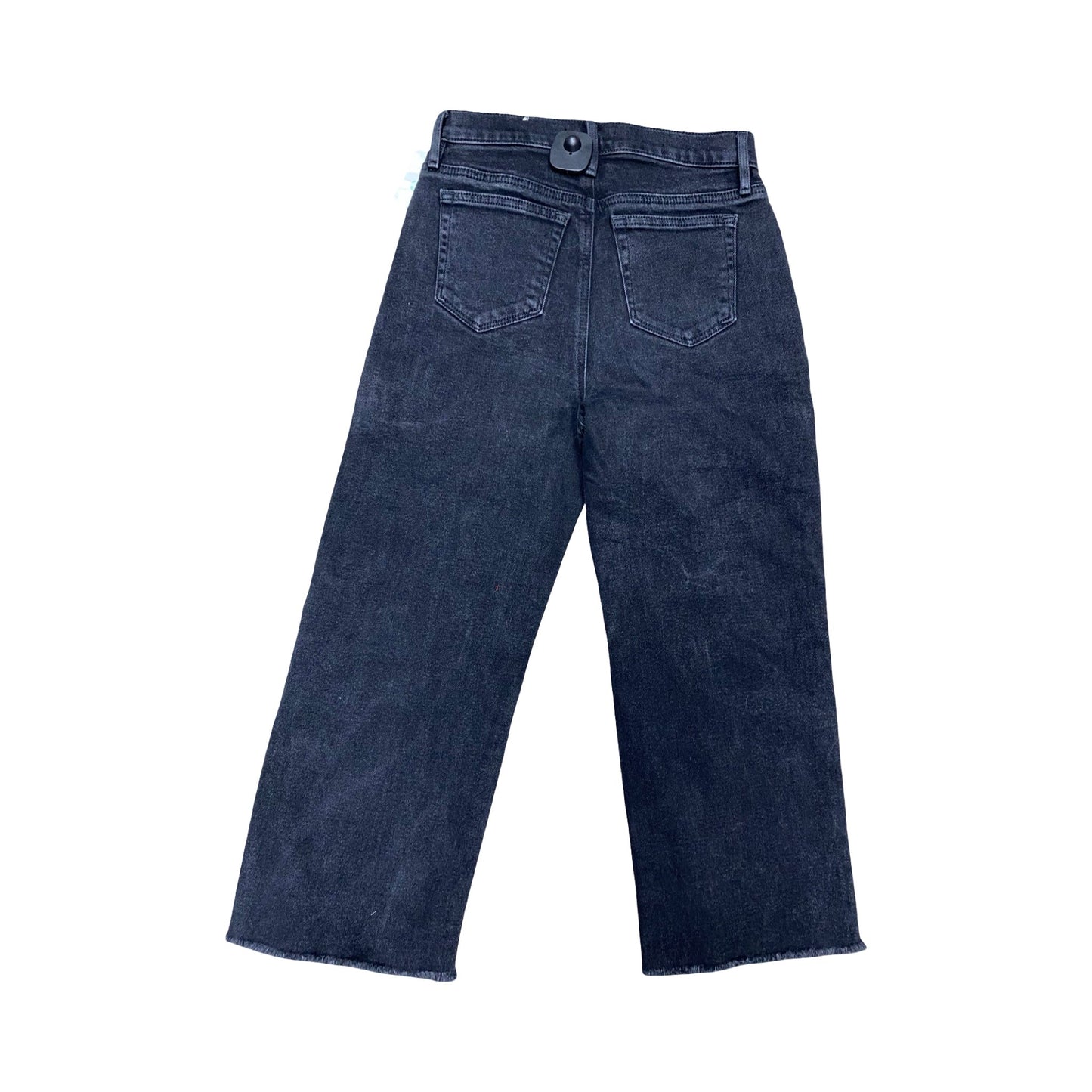 Jeans Wide Leg By Loft In Black Denim, Size:0