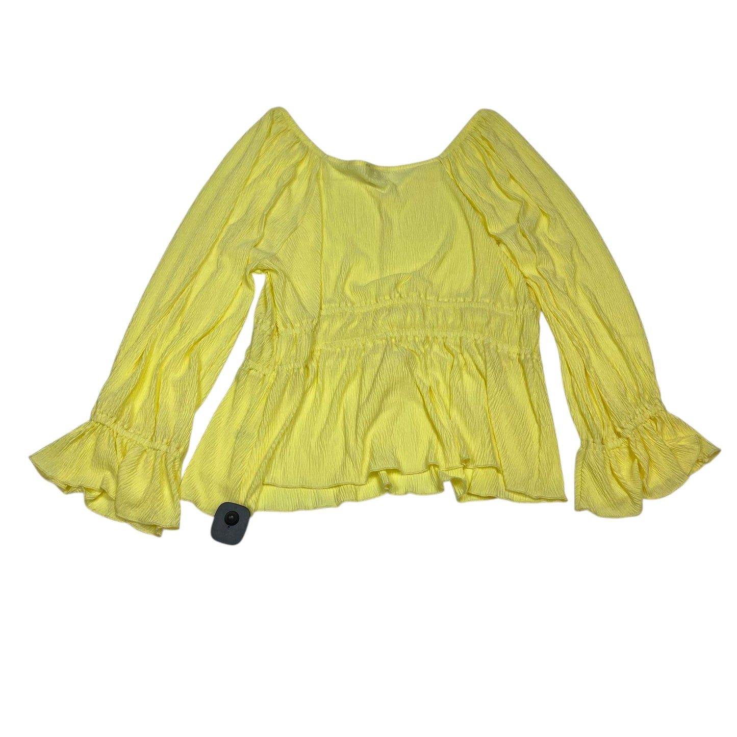 Top Long Sleeve By Cato In Yellow, Size: Xl