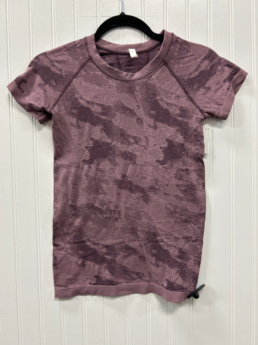 Athletic Top Ss By Athleta In Purple, Size:Xs