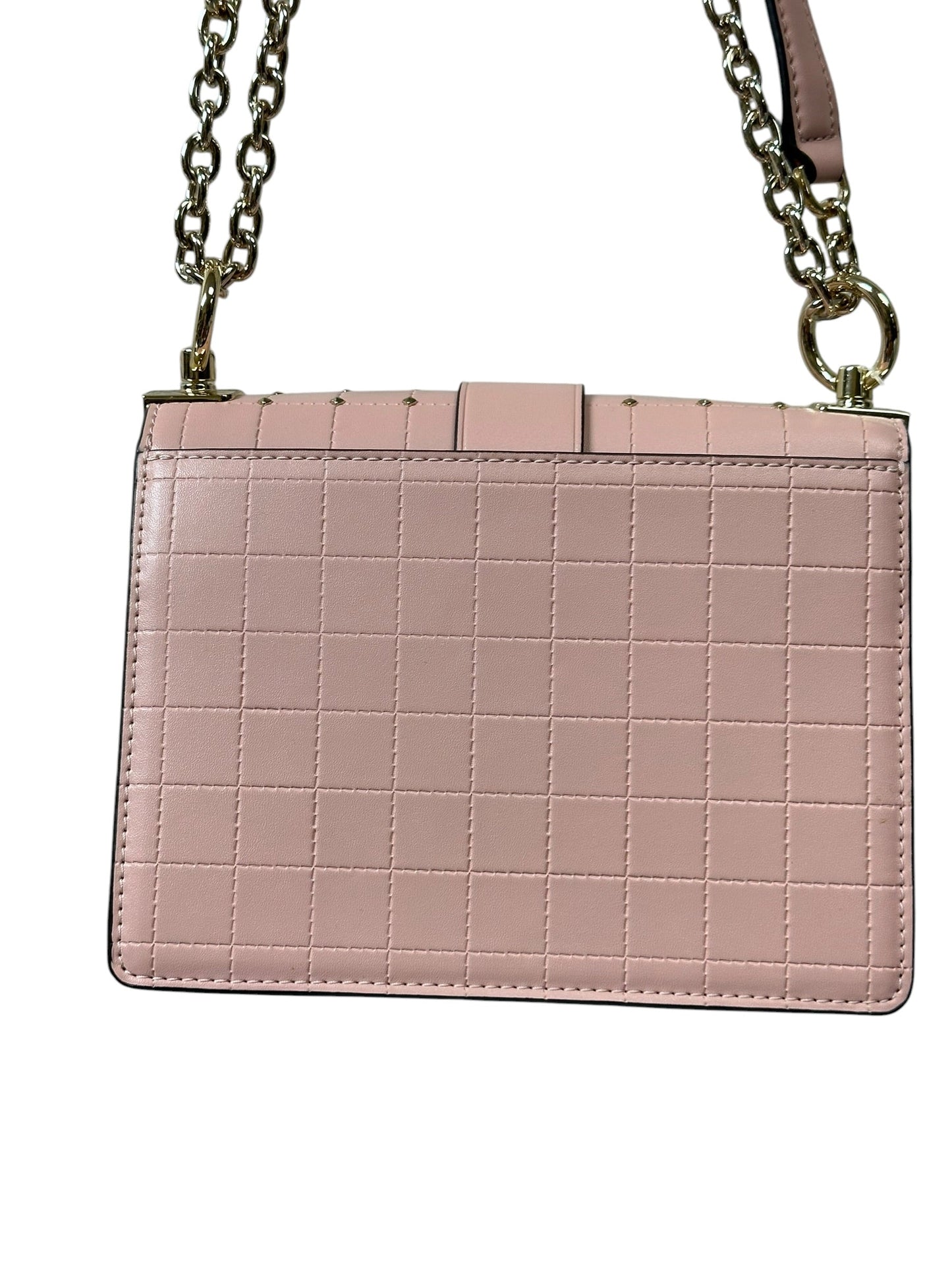 Handbag Designer By Michael Kors In Gold & Pink, Size:Small
