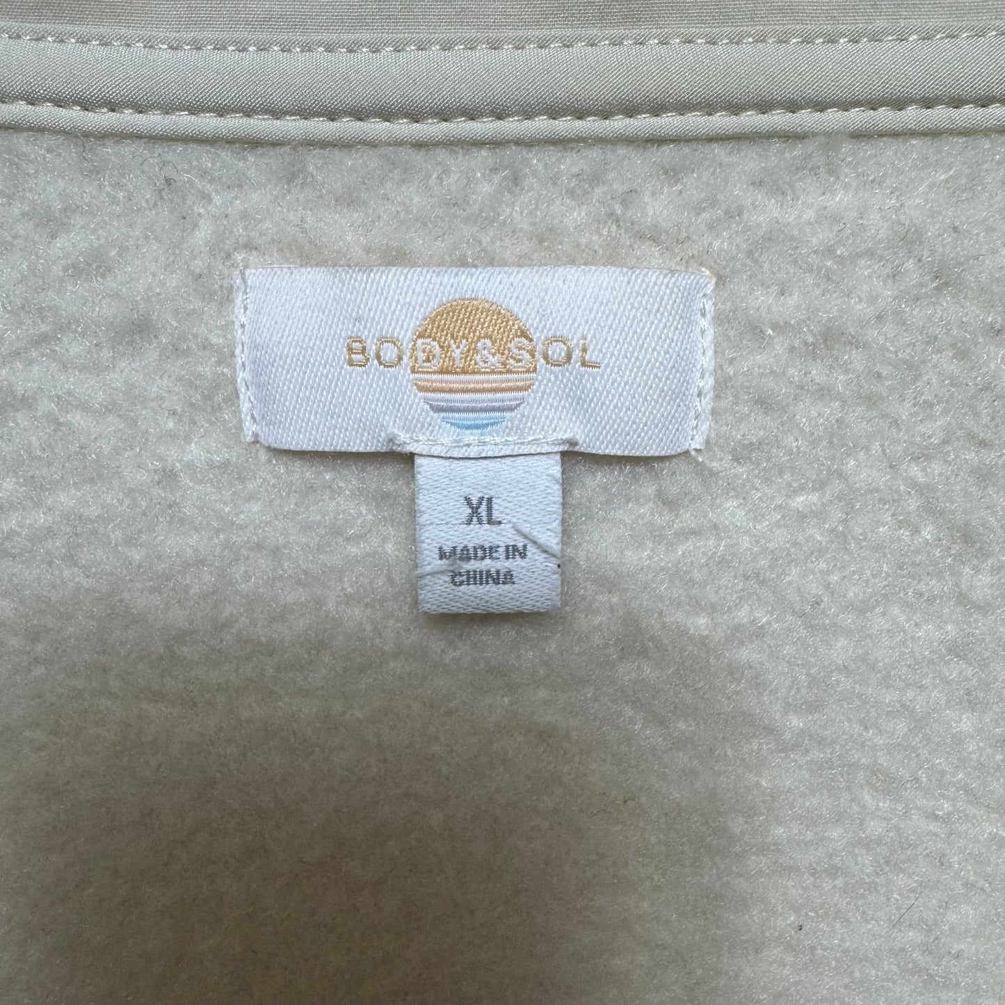 Jacket Faux Fur & Sherpa By Body & Sol In Cream, Size: Xl