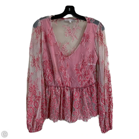 Top Long Sleeve By Clothes Mentor In Pink, Size: S