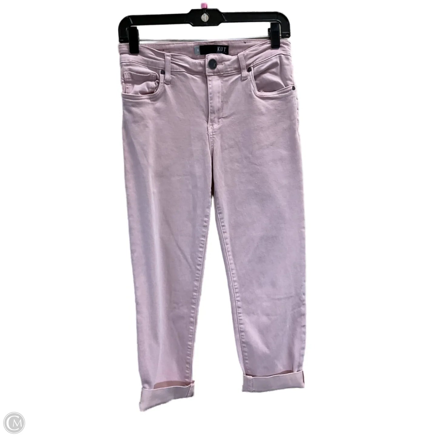 Jeans Cropped By Kut In Pink, Size: 6