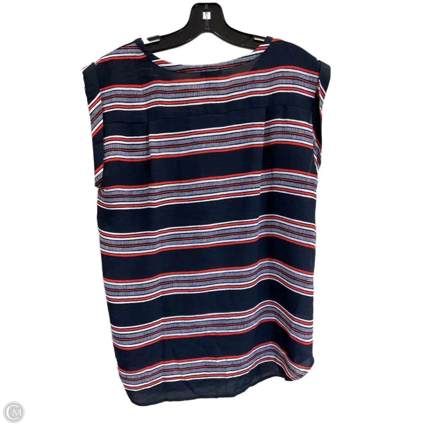 Top Short Sleeve By Ann Taylor In Navy, Size: M