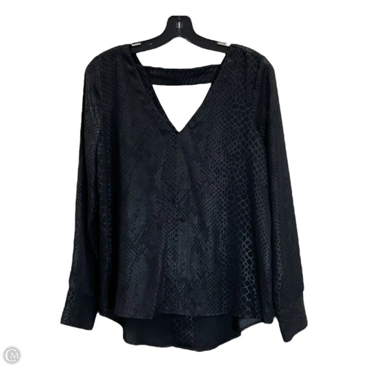 Top Long Sleeve By Ana In Black, Size: S