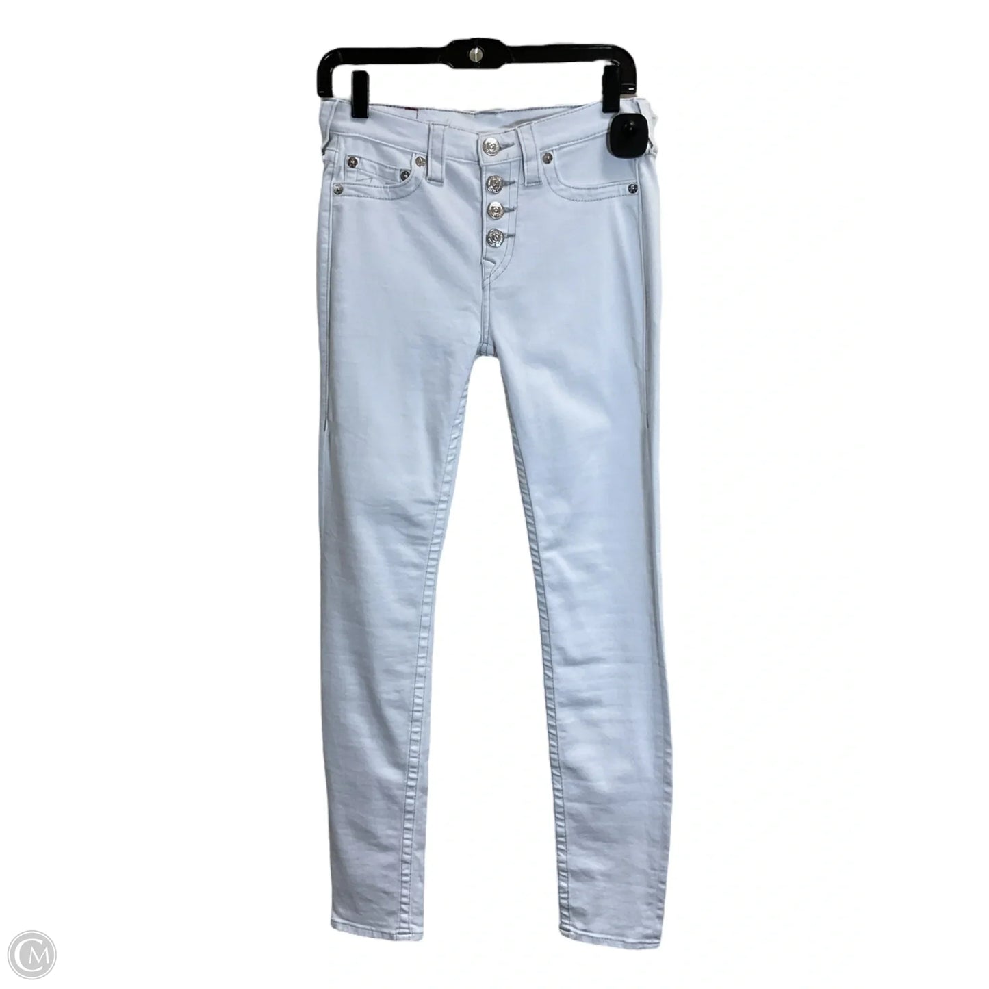 Jeans Skinny By True Religion In White Denim, Size: 4