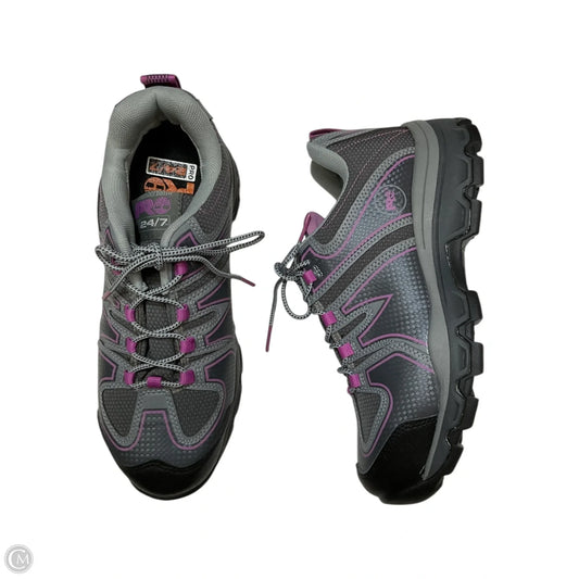 Shoes Hiking By Timberland In Grey & Pink, Size: 7
