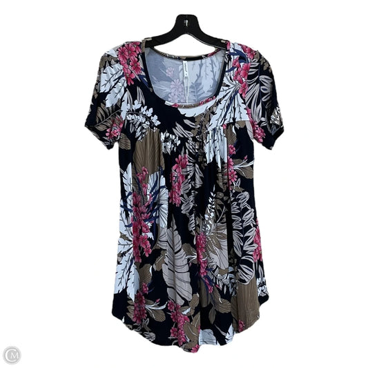 Top Short Sleeve By Clothes Mentor In Navy, Size: S