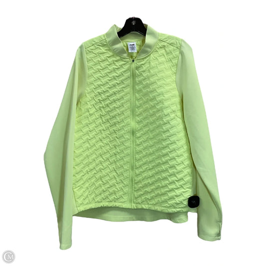 Athletic Jacket By Avia In Yellow, Size: L