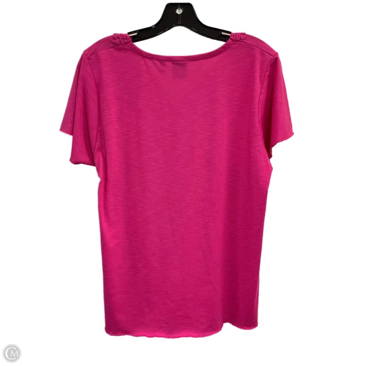 Top Short Sleeve By Rafaella In Pink, Size: L