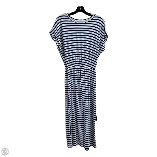 Dress Casual Midi By H&m In Blue & White, Size: M