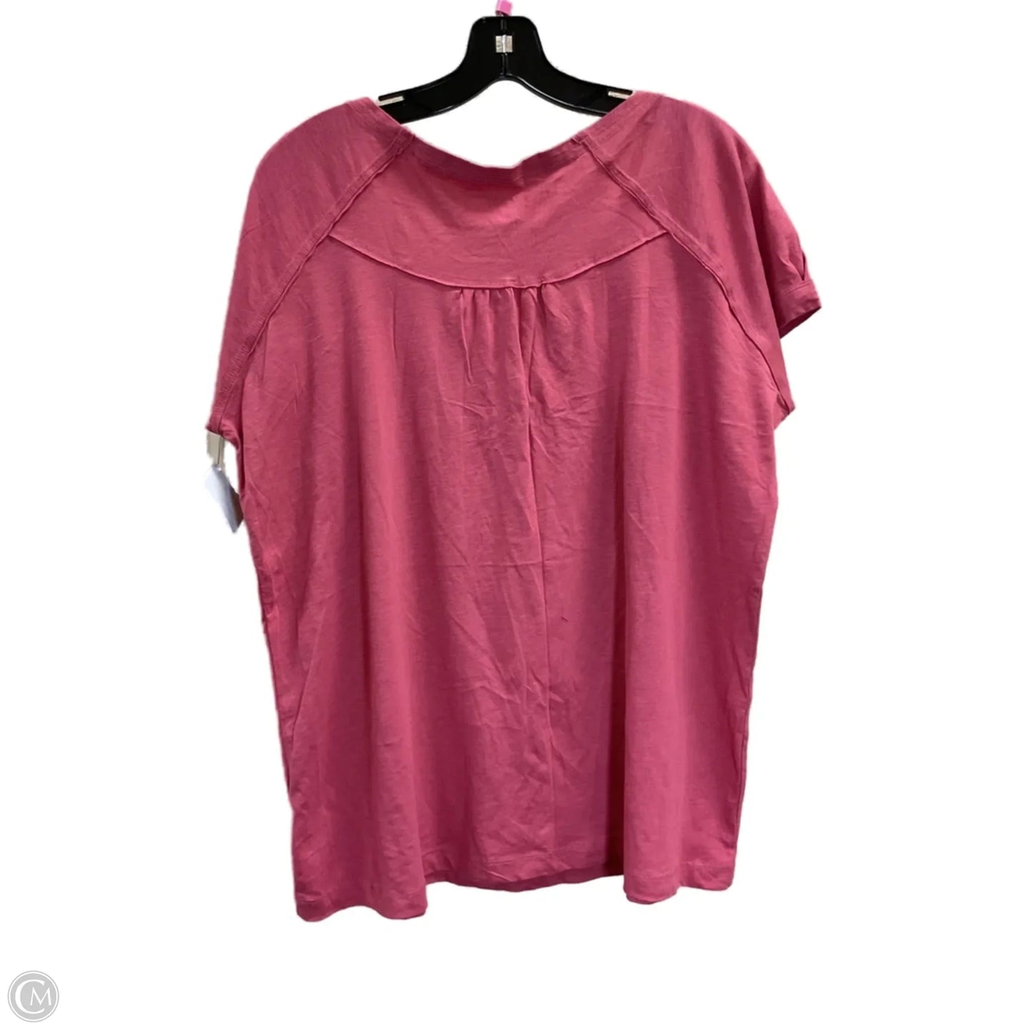 Top Short Sleeve By Eddie Bauer In Coral, Size: 1x